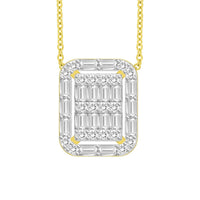 Thumbnail for LADIES PENDANT 1/2 CT ROUND/BAGUETTE DIAMOND 10K YELLOW GOLD
