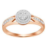 Thumbnail for LADIES RING 1/3 CT ROUND DIAMOND 10K ROSE GOLD