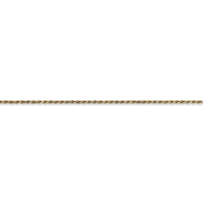 14k 1.15mm Diamond-cut Machine-made Rope Chain