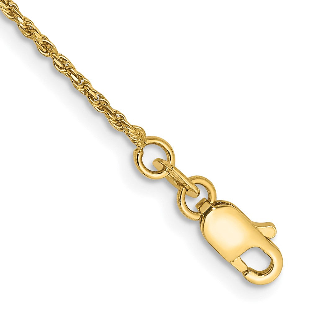 14k 1.15mm Diamond-cut Machine-made Rope Chain