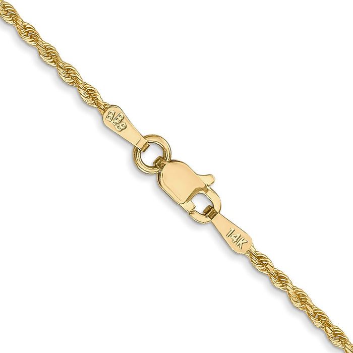 14k 1.50mm Diamond-cut Rope Chain