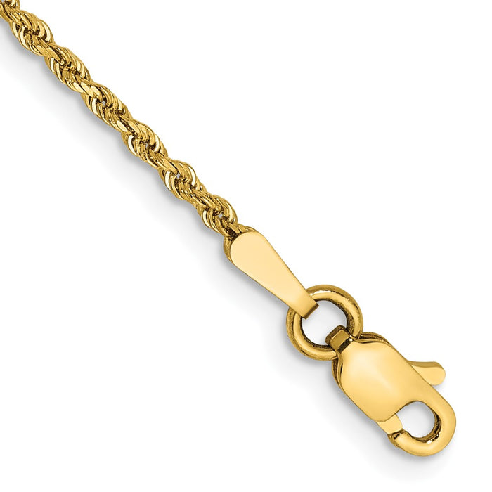 14k 1.50mm Diamond-cut Rope Chain