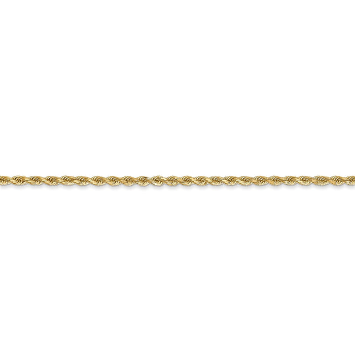 14k 1.75mm Diamond-cut Rope Chain