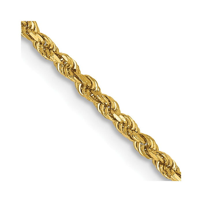 14k 1.75mm Diamond-cut Rope Chain