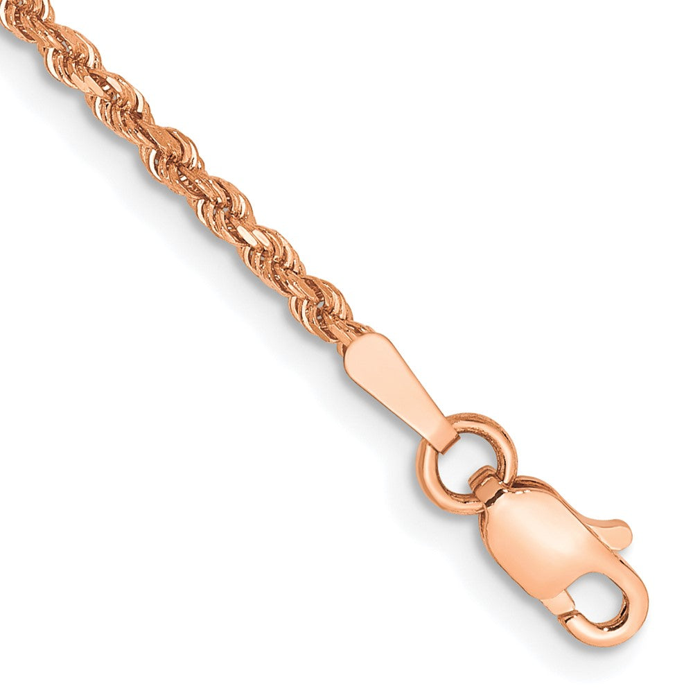 14k Rose Gold 1.75mm D/C Rope Chain