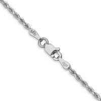 Thumbnail for 14k White Gold 1.75mm Diamond-cut Rope