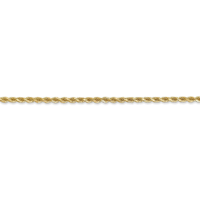 14k 2mm Diamond-cut Rope Chain