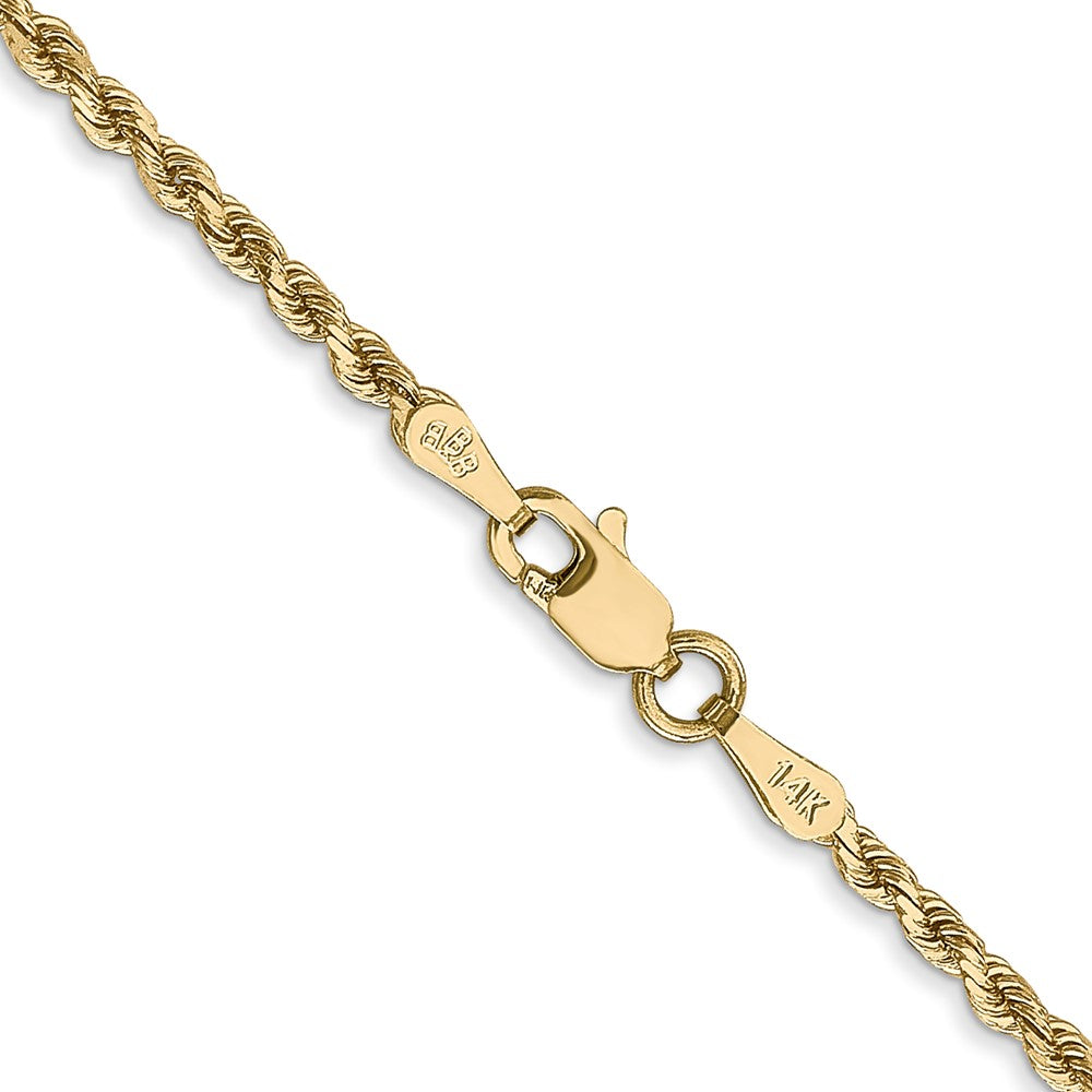 14k 2mm Diamond-cut Rope Chain