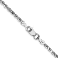 Thumbnail for 14k White Gold 2mm D/C Rope Chain