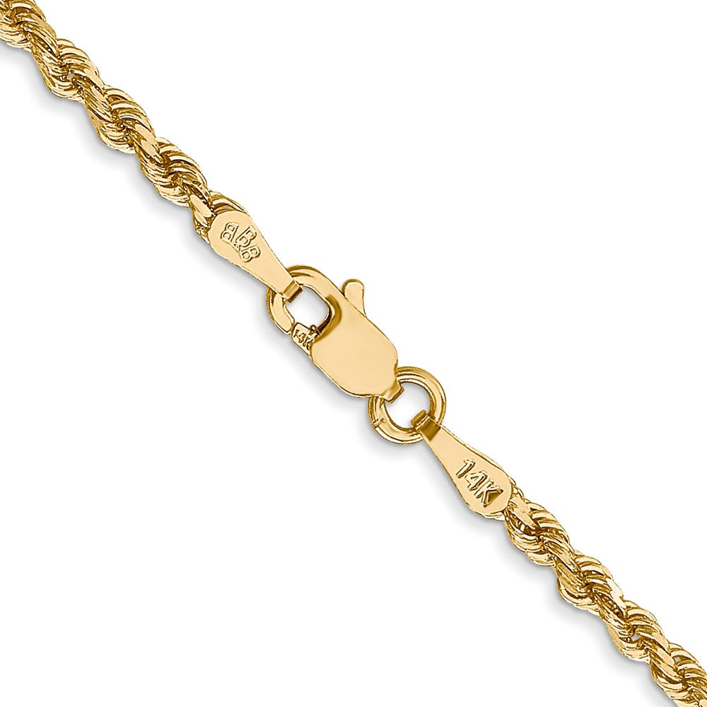 14k 2.25mm  Diamond-cut Rope Chain