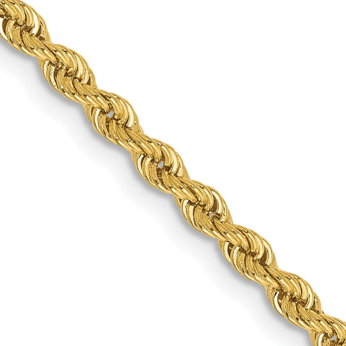 14k 2.5mm Regular Rope Chain