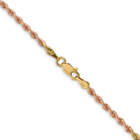 Thumbnail for 14k Tri-Color 2.5mm D/C Rope Chain