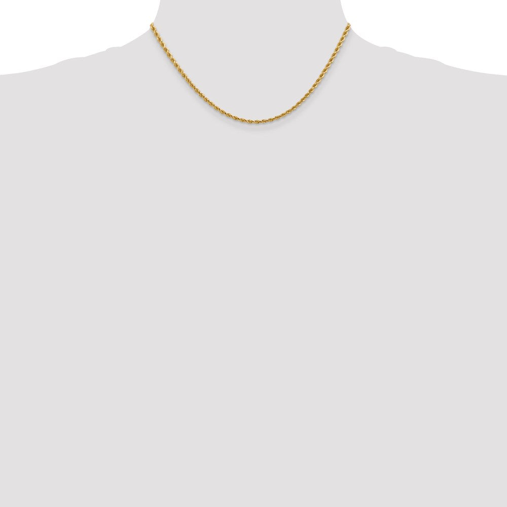 14k 2.75mm Diamond-cut Rope with Lobster Clasp Chain