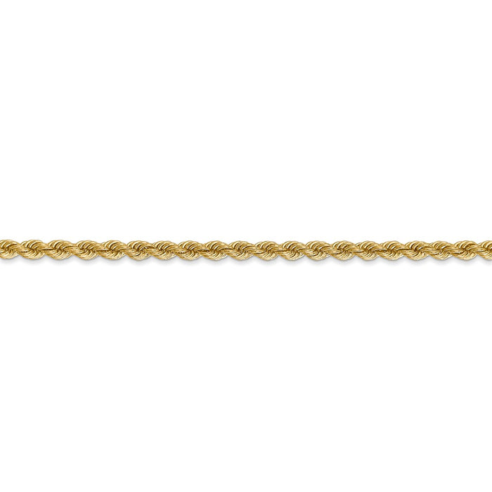 14K 2.75mm Regular Rope Chain