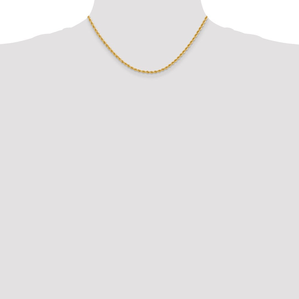 14K 2.75mm Regular Rope Chain