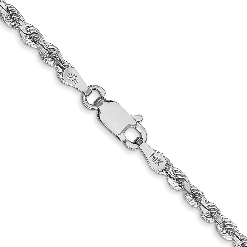 14k White Gold 2.75mm D/C Rope with Lobster Clasp Chain