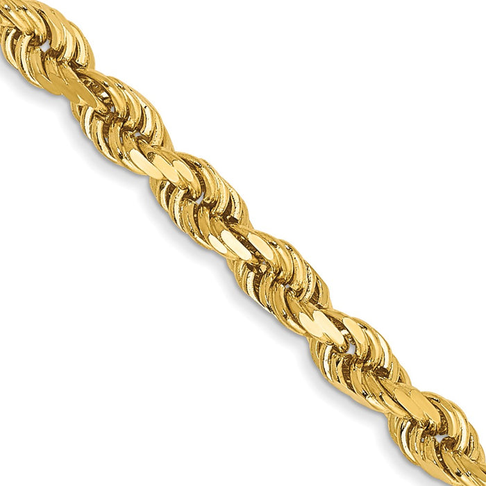 14k 3mm D/C Rope with Lobster Clasp Chain