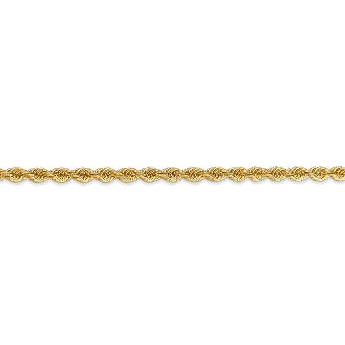 14k 3mm Regular Rope Chain