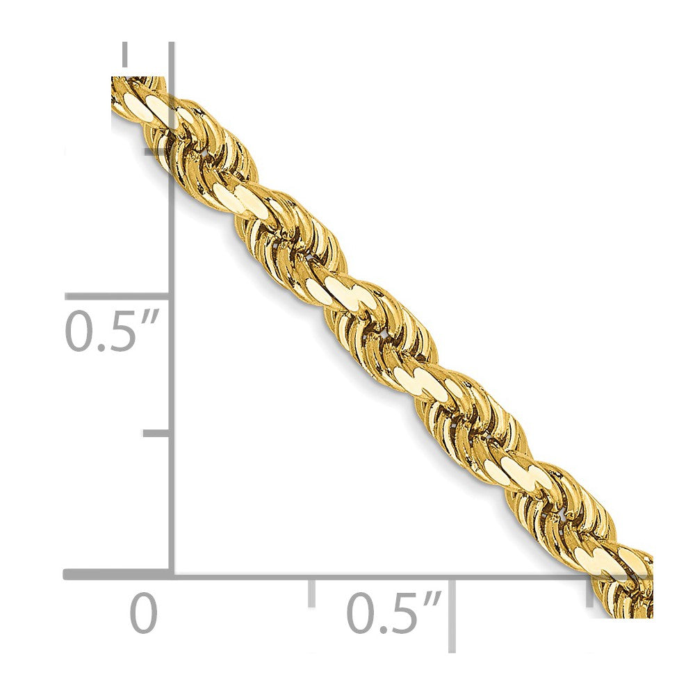 14k 3.5mm D/C Rope with Lobster Clasp Chain