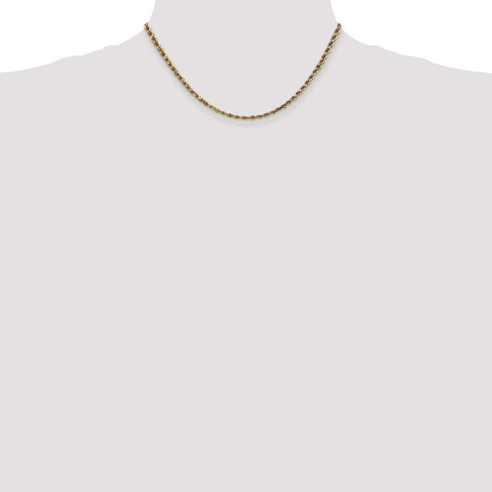 14k 3.5mm D/C Rope with Lobster Clasp Chain