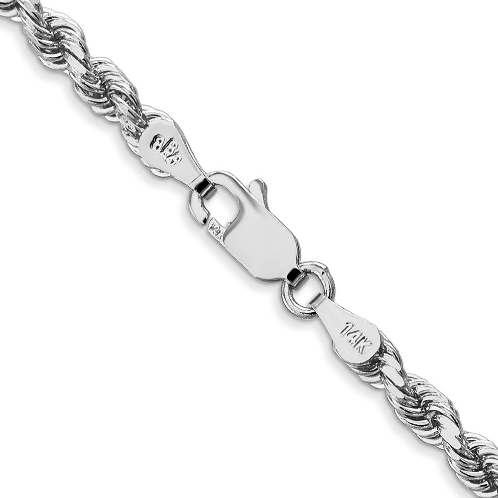 14k White Gold 3.5mm D/C Rope with Lobster Clasp Chain