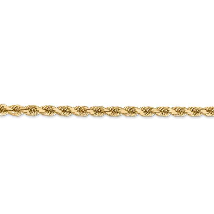 14k 4mm D/C Rope with Lobster Clasp Chain