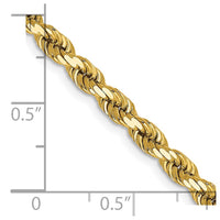 Thumbnail for 14k 4mm D/C Rope with Lobster Clasp Chain