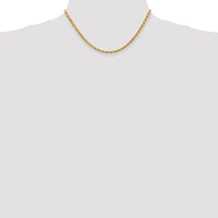 Thumbnail for 14k 4mm D/C Rope with Lobster Clasp Chain