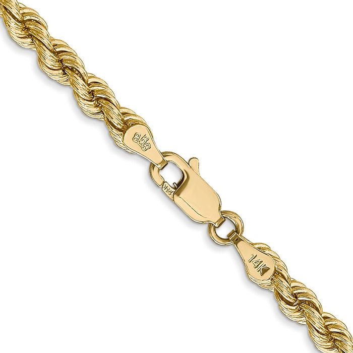 14k 4mm Regular Rope Chain