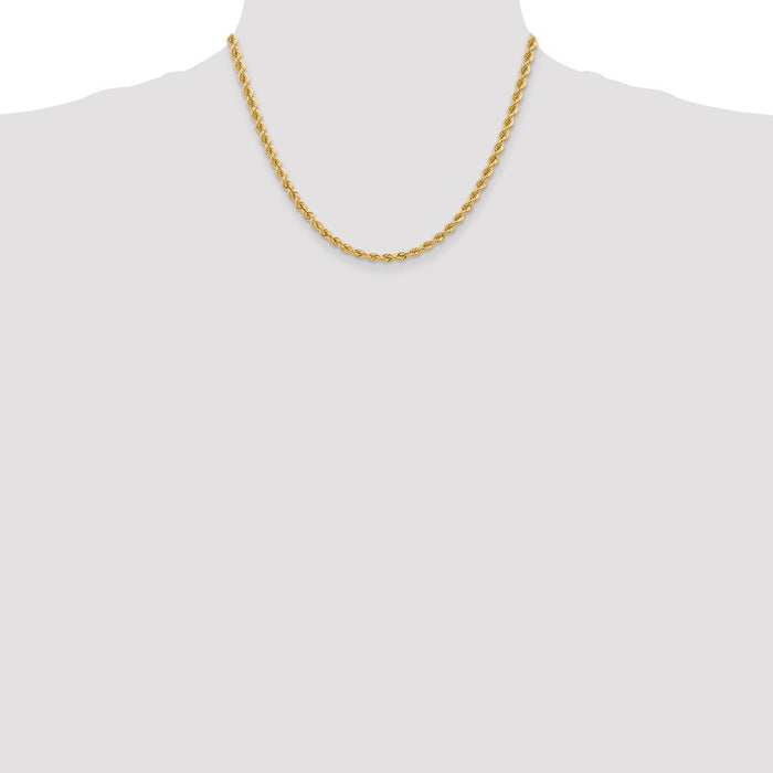 14k 4mm Regular Rope Chain