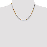 Thumbnail for 14k Tri-Color 4mm D/C Rope Chain