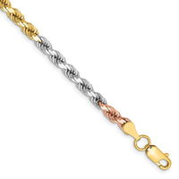 Thumbnail for 14k Tri-Color 4mm D/C Rope Chain
