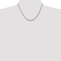 Thumbnail for 14k White Gold 4mm D/C Rope with Lobster Clasp Chain