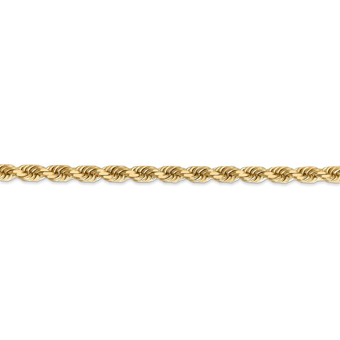 14k 4.5mm D/C Rope with Lobster Clasp Chain