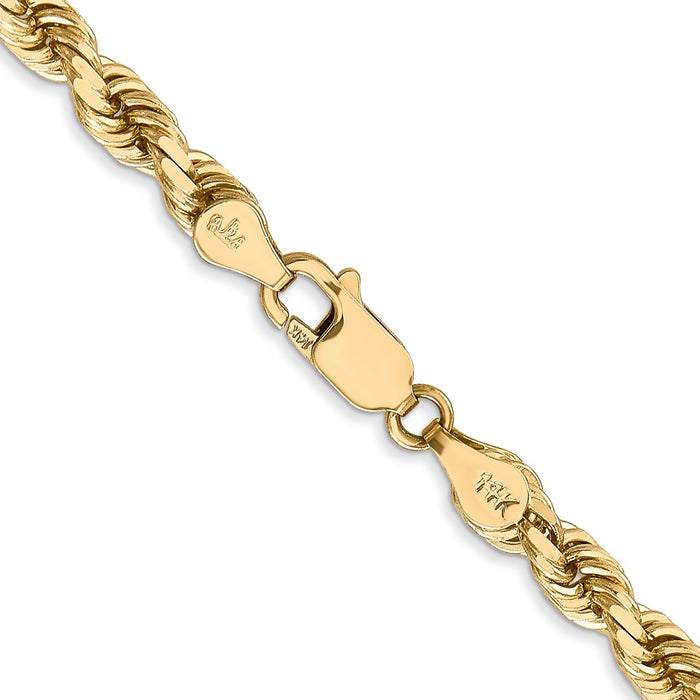 14k 4.5mm D/C Rope with Lobster Clasp Chain