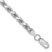 Thumbnail for 14k White Gold 4.5mm D/C Rope with Lobster Clasp Chain