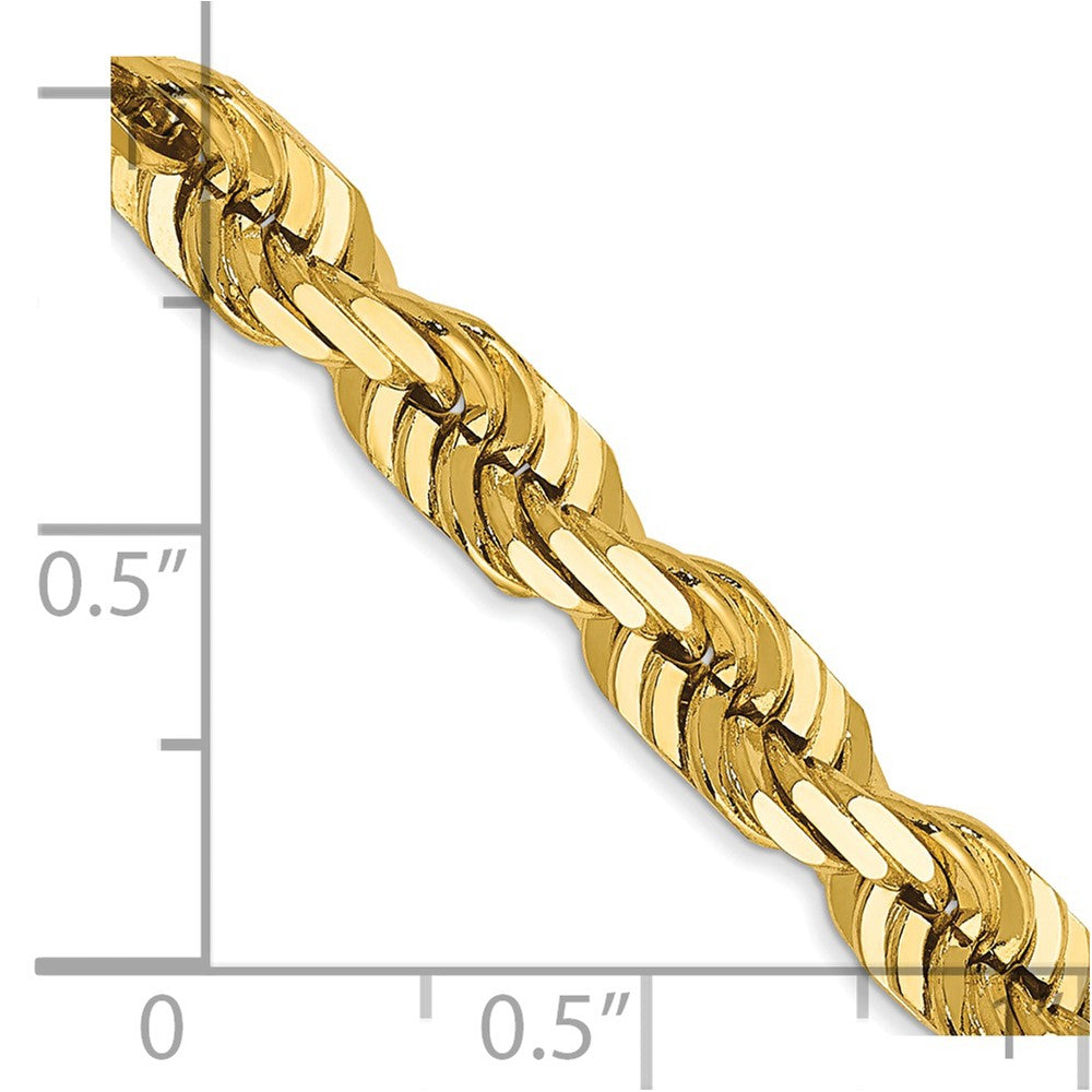 14k 5.5mm D/C Rope with Lobster Clasp Chain