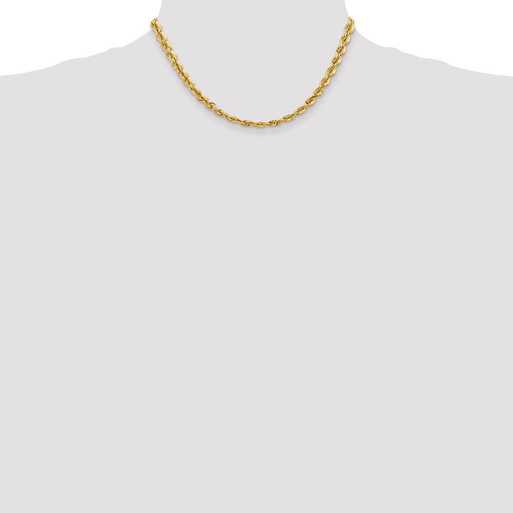 14k 5.5mm D/C Rope with Lobster Clasp Chain