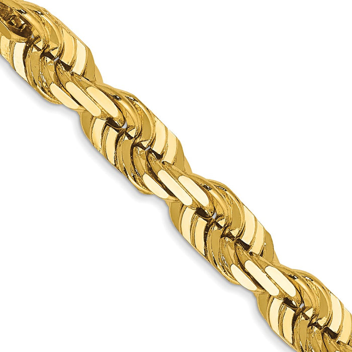 14k 5.5mm D/C Rope with Lobster Clasp Chain
