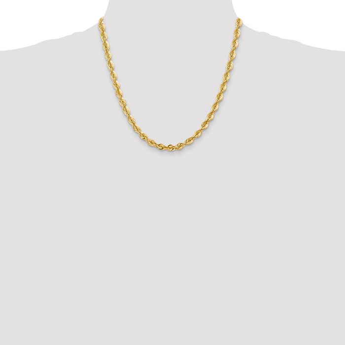 14k 6mm Regular Rope Chain