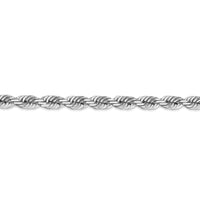 Thumbnail for 14k White Gold 5.5mm D/C Rope with Lobster Clasp Chain