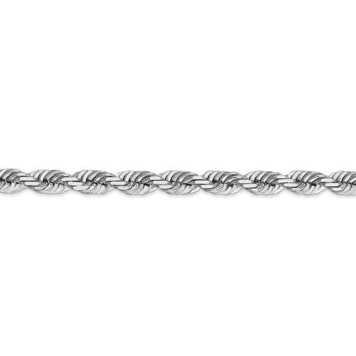 14k White Gold 5.5mm D/C Rope with Lobster Clasp Chain