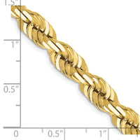 Thumbnail for 14K 7mm  D/C Rope with Fancy Lobster Clasp Chain