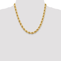 Thumbnail for 14K 8mm  D/C Rope with Fancy Lobster Clasp Chain