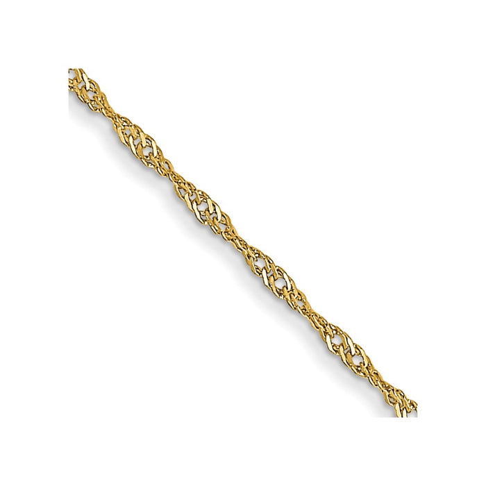 14k 1mm Carded Singapore Chain