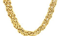 14k Yellow Gold Byzantine Motif Chain Necklace