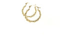 10k Yellow Gold Branch Motif Hoop Earrings