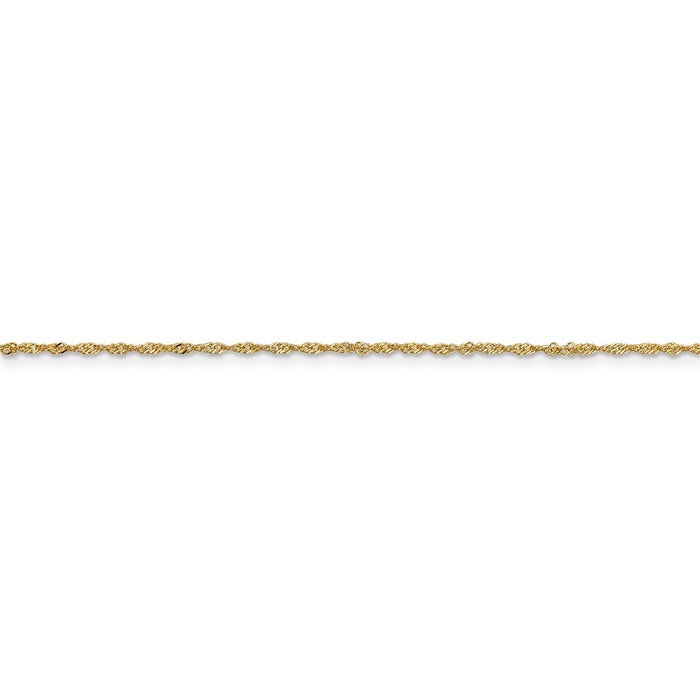 18K Leslie's 1.1mm Singapore Chain