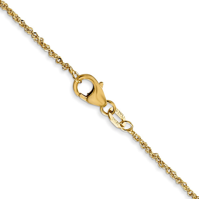 18K Leslie's 1.1mm Singapore Chain