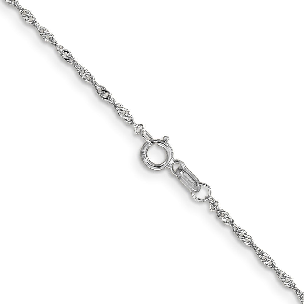18K Leslie's WG 1.1mm Singapore Chain